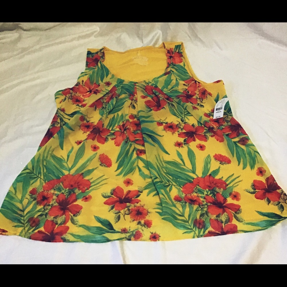 LOWEST SALE! NY & Co Yellow Floral Tank